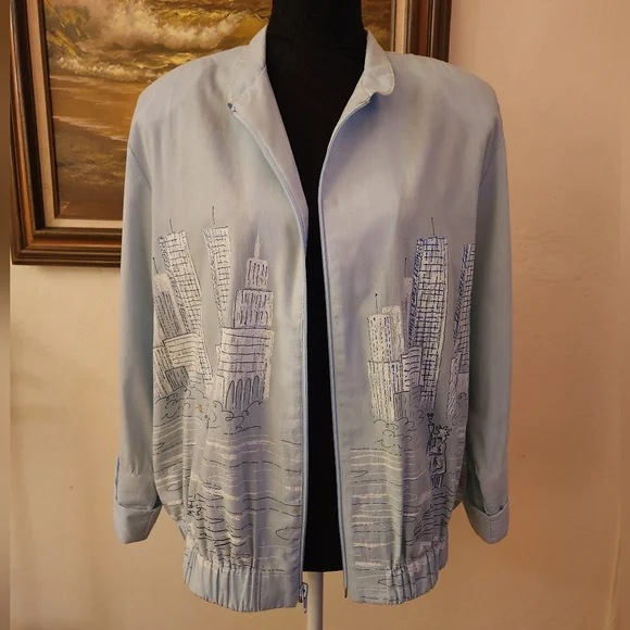 Vintage 1980s City Scape Jacket by Sweet P - Picture 5 of 15